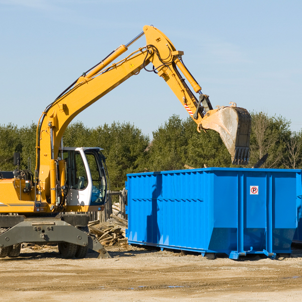 what happens if the residential dumpster is damaged or stolen during rental in Bethune